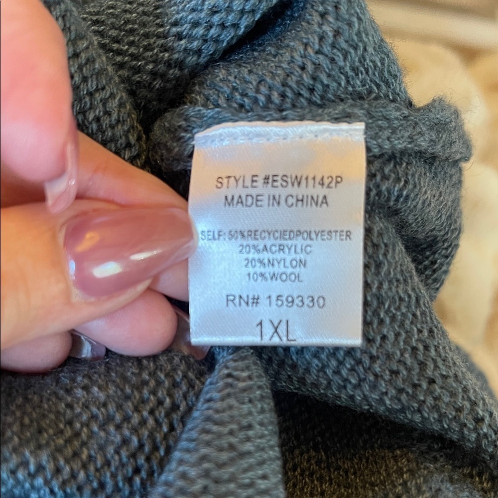 Heyson Dusty Teal Sweater NWT - Picture 6 of 8